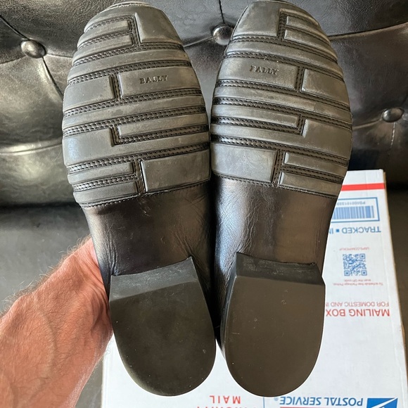 Bally Alta Loafer Driving Shoes Black Made in Italy Sz 39.5 - Picture 7 of 9